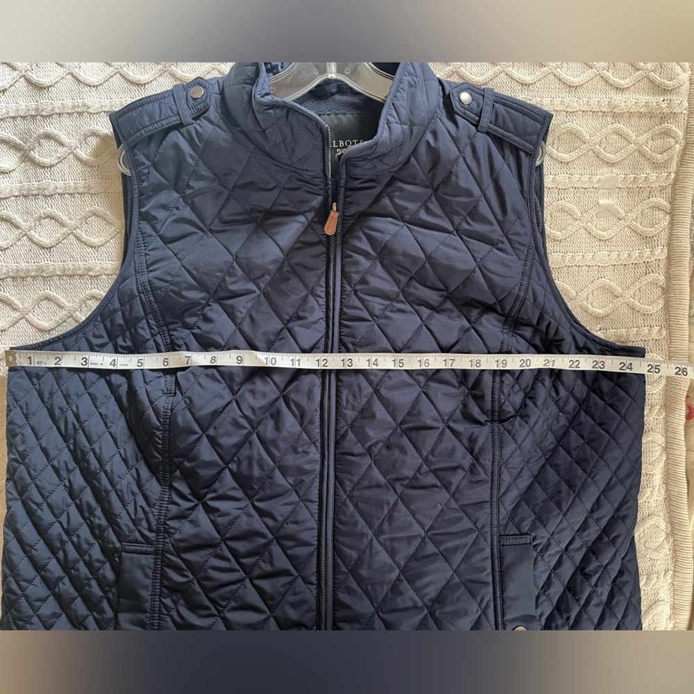 Talbots Navy Quilted Zip-Front Vest - Picture 8 of 16